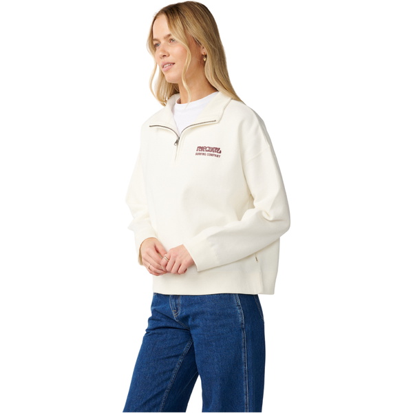 2026 Rip Curl Womens Surf Puff 1/4 Zip Fleece 07WWFL - Bone